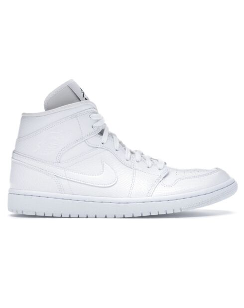 Air Jordan 1Mid Weiße Ledersneaker