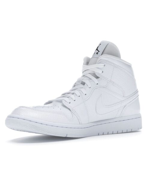 Air Jordan 1Mid Weiße Ledersneaker