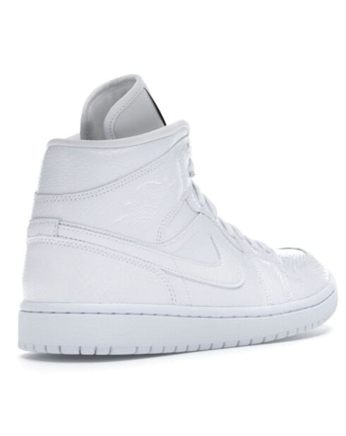 Air Jordan 1Mid Weiße Ledersneaker