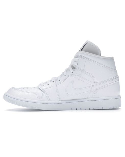 Air Jordan 1Mid Weiße Ledersneaker
