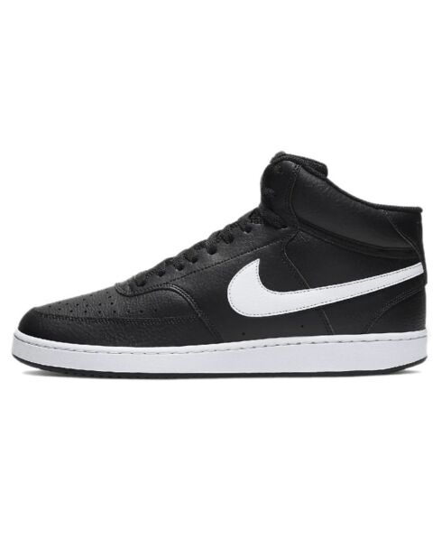 Baskets en Cuir Court Vision Mid noir/blanc