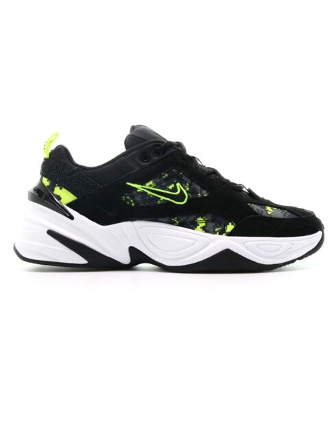 Baskets en Cuir & Toile M2K Tekno noir/jaune