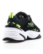 Baskets en Cuir & Toile M2K Tekno noir/jaune