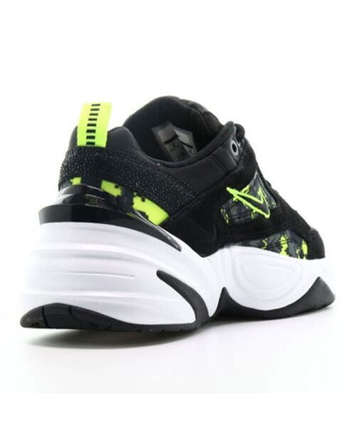 Baskets en Cuir & Toile M2K Tekno noir/jaune