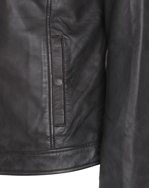 Veste en Cuir Corto noire