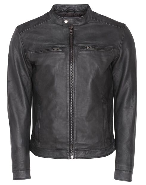 Veste en Cuir Corto noire