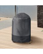Housse de protection pour barbecue rond gris/noir - 70x80 cm