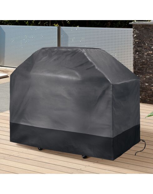 Housse de protection pour barbecue xxl gris/noir - 150x60x110 cm