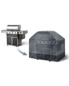 Housse de protection pour barbecue xxl gris/noir - 150x60x110 cm