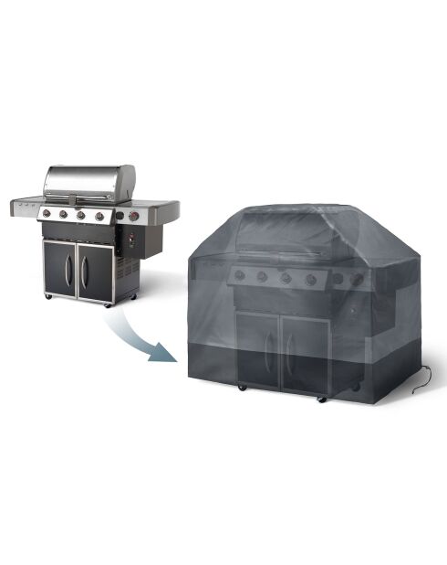 Housse de protection pour barbecue xxl gris/noir - 150x60x110 cm