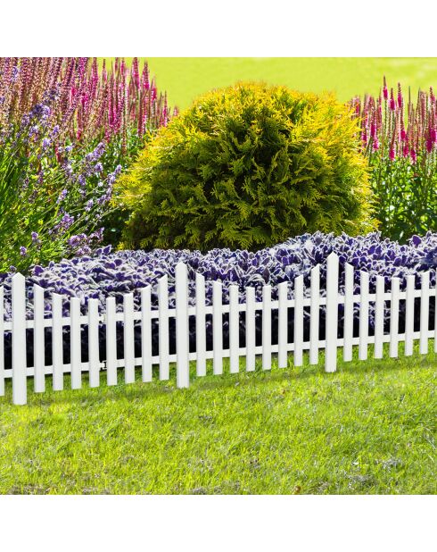 10 bordes blancos de plástico blando, 60 x 32,5 cm