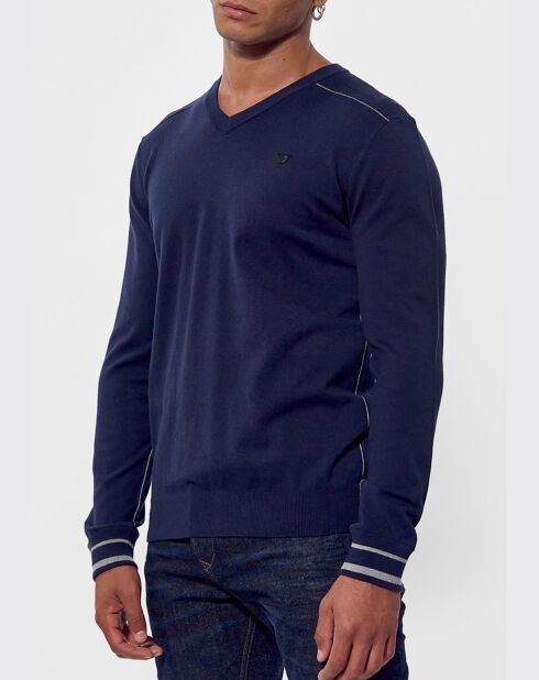 Marineblauwe trui met dummy