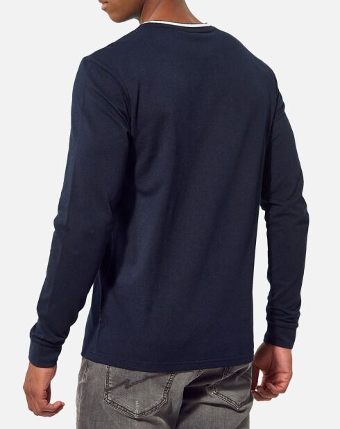 Camiseta azul jaspeada Berto