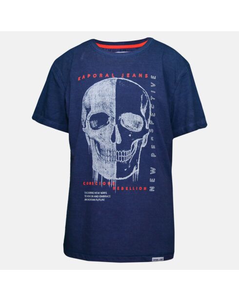 T-Shirt en Coton Manches Courtes bleu marine