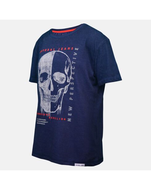 T-Shirt en Coton Manches Courtes bleu marine