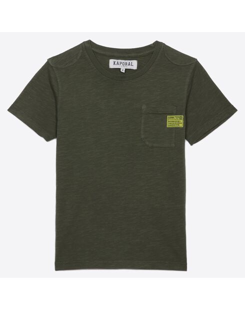 T-Shirt en Coton Manches Courtes kaki