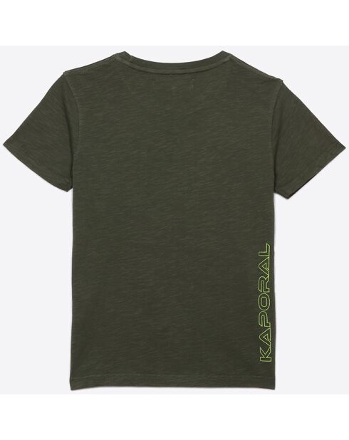 T-Shirt en Coton Manches Courtes kaki