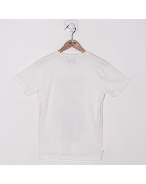 T-Shirt en Coton Manches Courtes écru