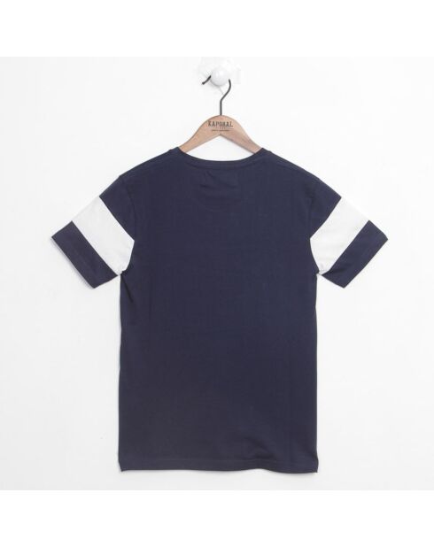 T-Shirt Onilo en Coton à bandes bleu marine