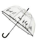Parapluie cloche - Ouverture automatique -  Love is in the air transparent