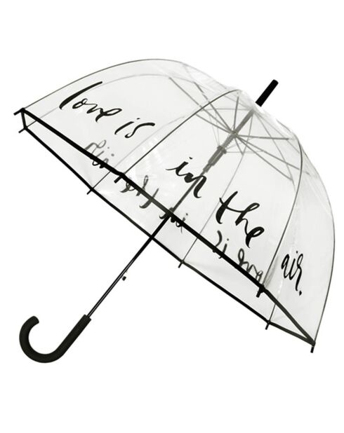 Parapluie cloche - Ouverture automatique -  Love is in the air transparent
