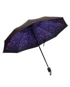Parapluie compact - ciel constellation à l'intérieur noir
