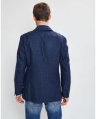 Blazer en Laine doublure amovible bleu foncé