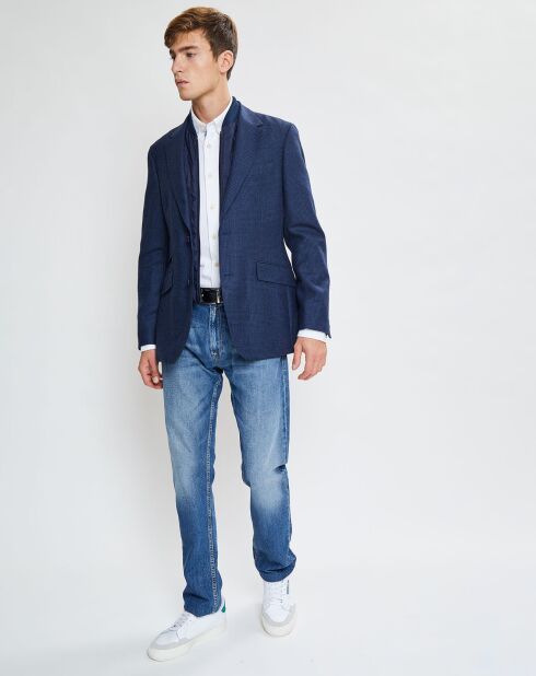 Blazer en Laine doublure amovible bleu foncé