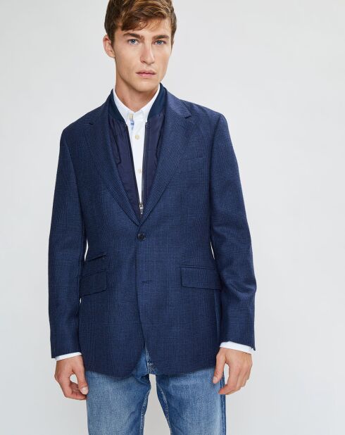 Blazer en Laine doublure amovible bleu foncé