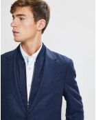 Blazer en Laine doublure amovible bleu foncé