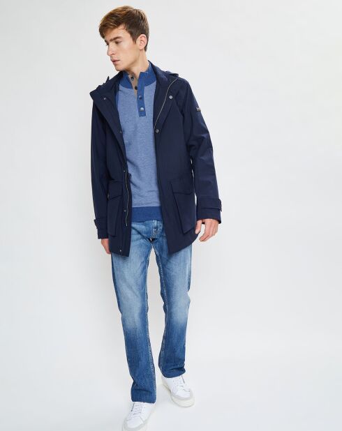 Parka à capuche Nylon Travel bleu marine