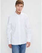 Chemise Slim Fit Patch Coude blanche