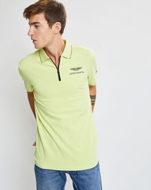 Polo col zippé Aston Martin Racing jaune