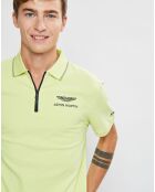 Polo col zippé Aston Martin Racing jaune