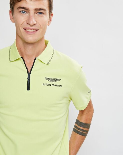 Polo col zippé Aston Martin Racing jaune