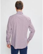 Chemise Slim Fit à carreaux rouge