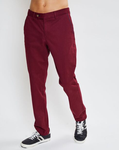 Pantalon chino Gans contraste poche bordeaux