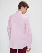 Chemise Slim Fit Milleraie Oxford blanc/rose