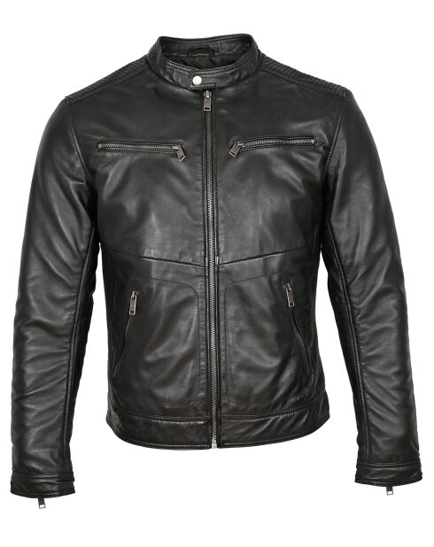 Veste en Cuir Jordy noir