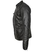 Veste en Cuir Jordy noir