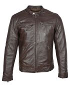 Veste en Cuir Jordy chocolat