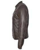 Veste en Cuir Jordy chocolat