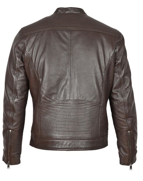 Veste en Cuir Jordy chocolat