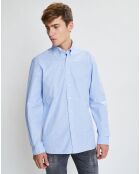 Chemise Slim Fit Fil Coupé imprimée bleue