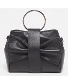 Bolso Alix de piel negra - 25x20x10 cm
