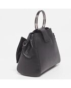 Bolso Alix de piel negra - 25x20x10 cm