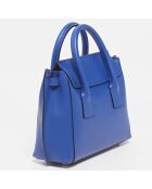 Sac à main en Cuir Jany bleu électrique - 25x19x7 cm