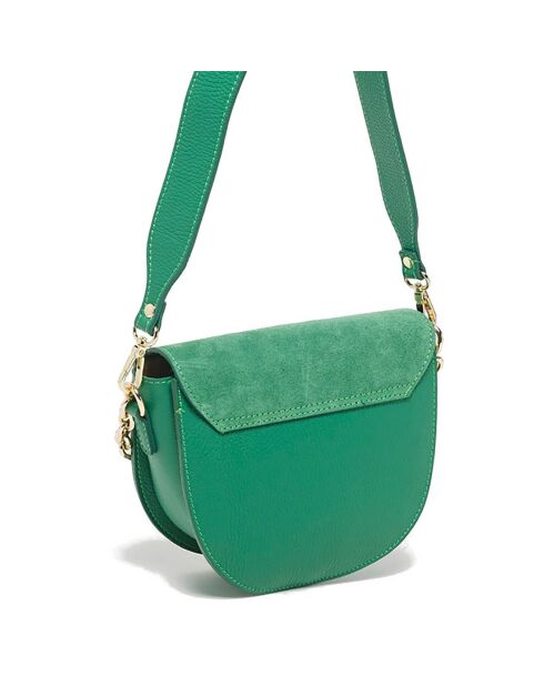 Sac à bandoulière en Cuir Lana vert - 17.5x16x7 cm