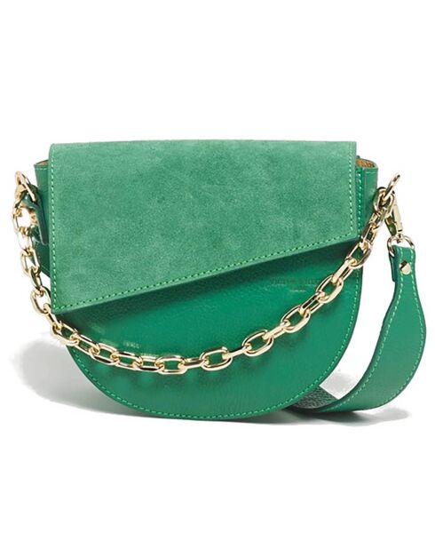 Sac à bandoulière en Cuir Lana vert - 17.5x16x7 cm