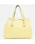 Sac à main en Cuir Mai jaune - 33.5x26x11 cm